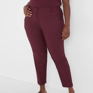 Lane Bryant Slim Ankle 4-Season Pant Maroon size 18 - item # 12
